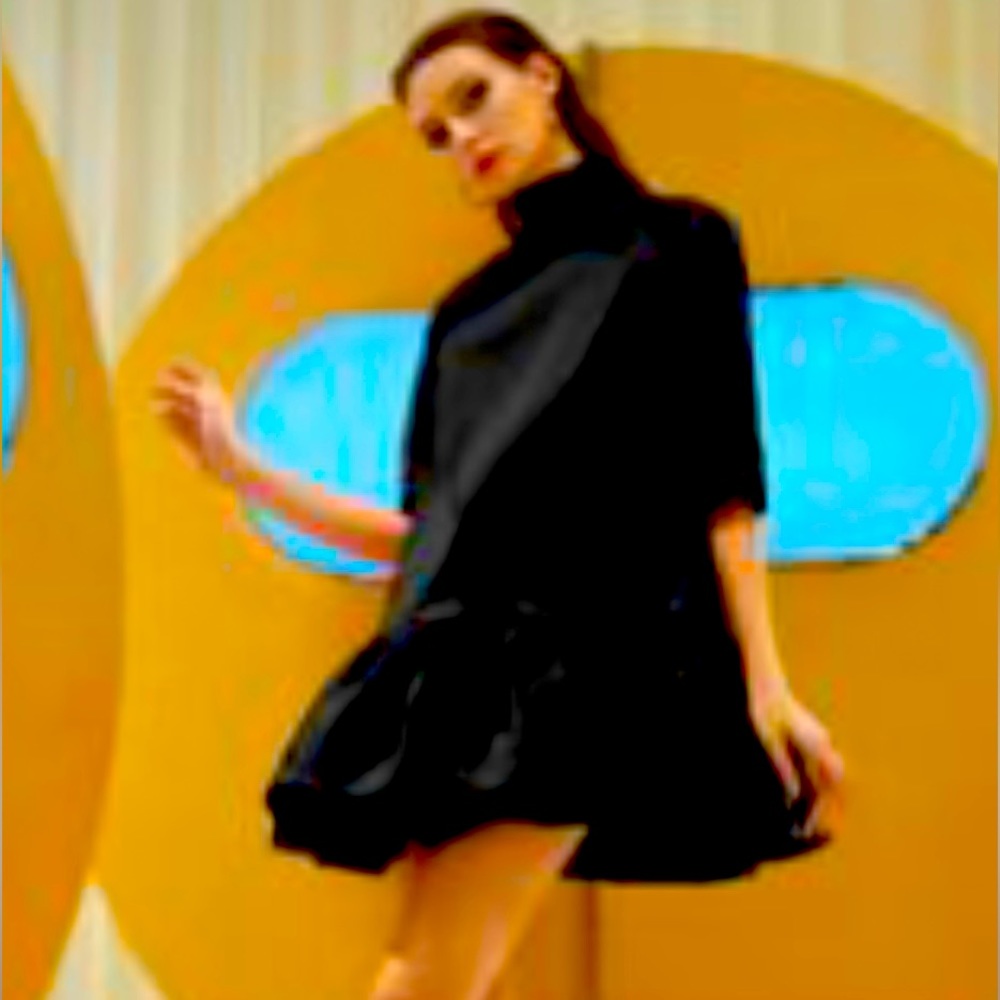 Hi neck black brand new with tags dress size L